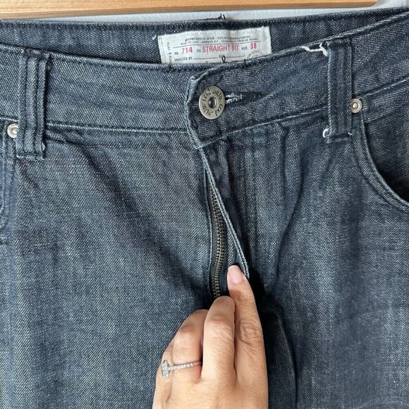 Ecko Unltd Jeans Mens 38x30 Black Straight Fit Denim Normcore Y2K Loose Fit USA - Picture 3 of 11